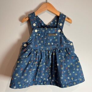 Old Navy Baby Skirtall Floral AOP Leather Patches 6-12M Baby Girls